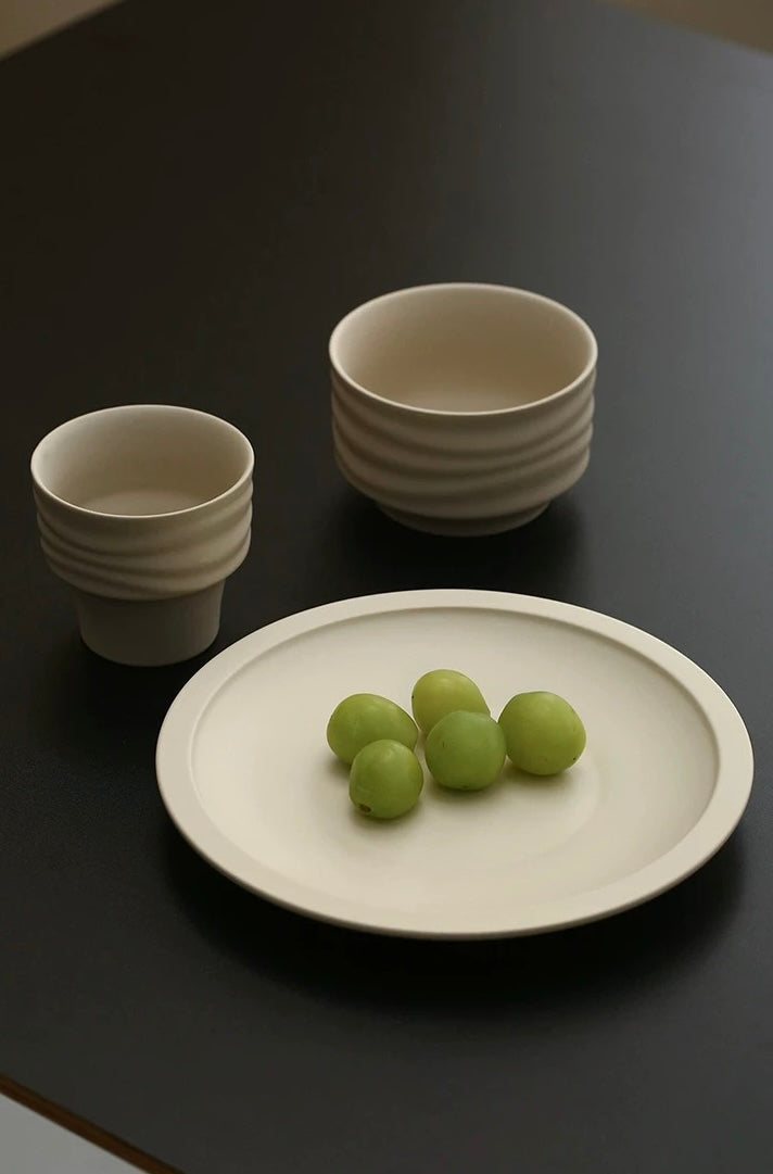 宜集堂INS中古一人食精致餐具套装陶瓷仪式感盘子杯子碗日式家用 川江杯