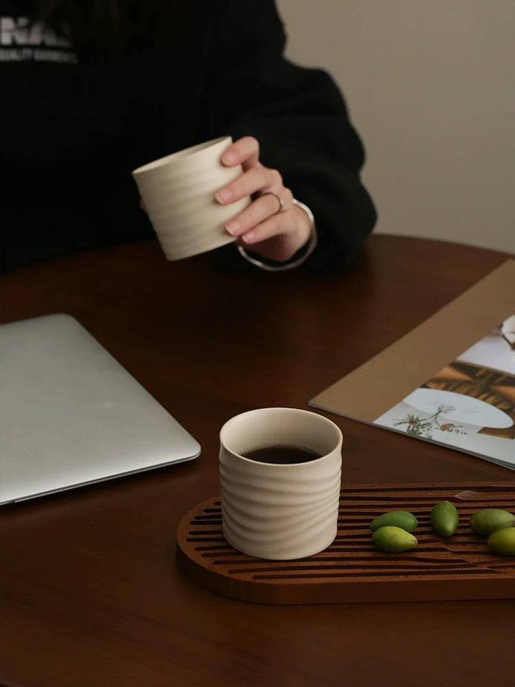 宜集堂 INS中古咖啡杯陶瓷轻奢高级感茶杯主人杯水杯设计师家用