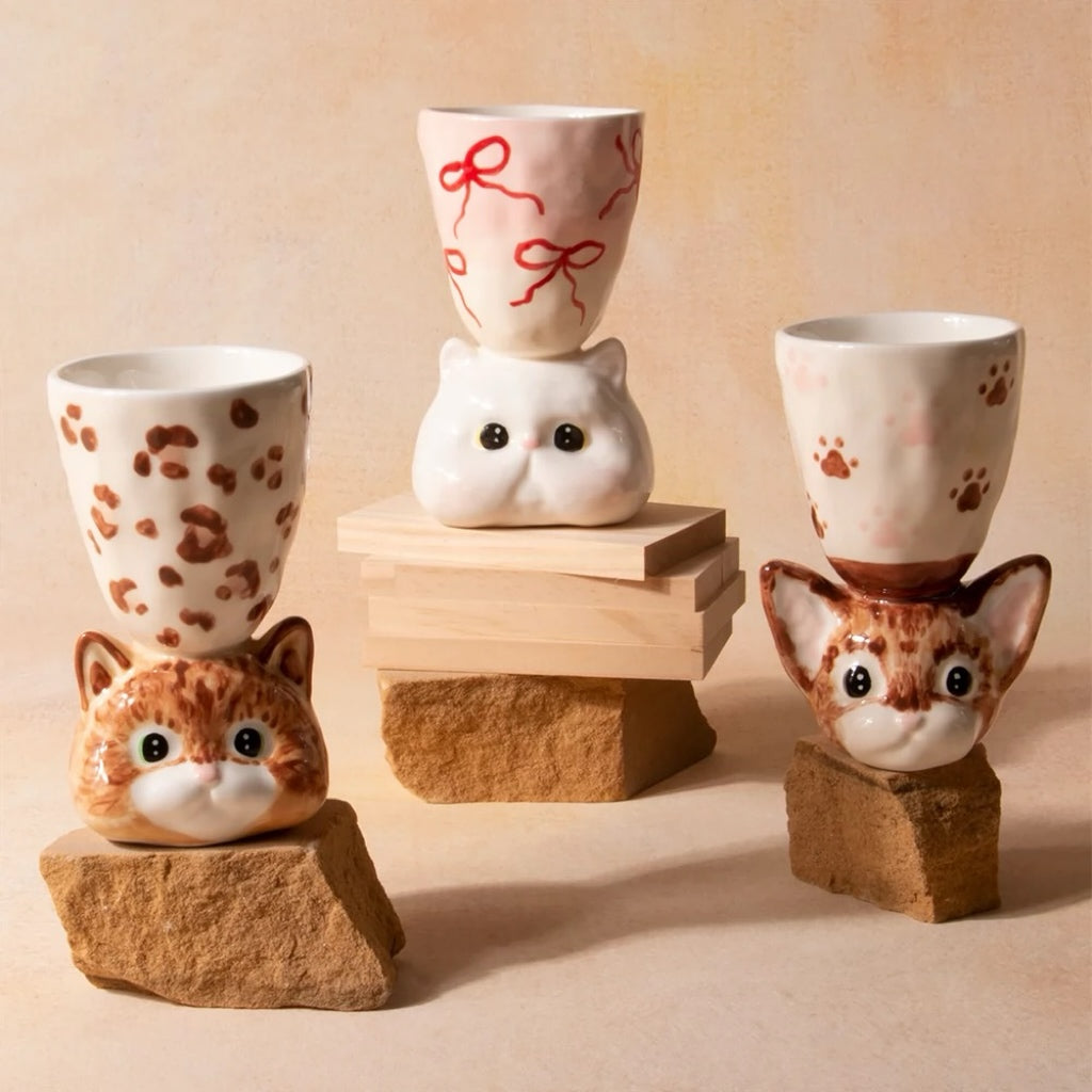 Kitty Handmade Ceramic Cup Untable 3
