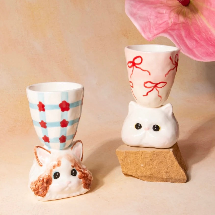Kitty Handmade Ceramic Cup Untable 6