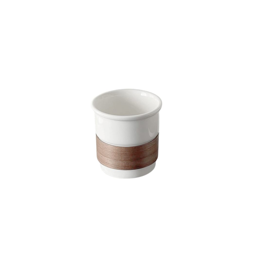 Minimalist Ceramic Cup with Bamboo Sleeve – 220 ml Untable