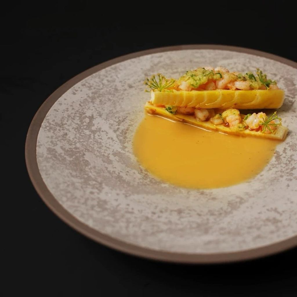 Pan Gu Wide Shallow Plate | Hand-brushed Ceramic Untable 2