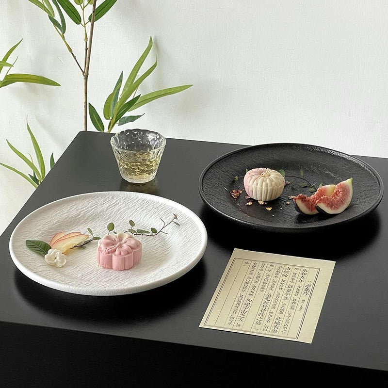 Rock Texture Ceramic Dessert Plate Untable 1
