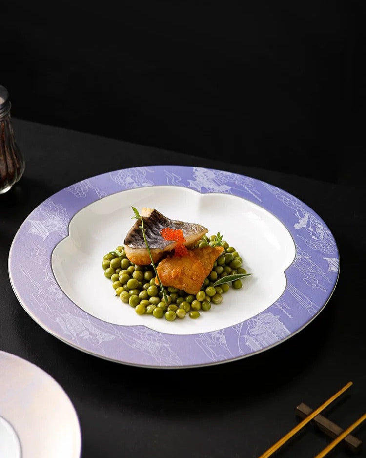 Ruyi Wide Rim Plate | Palace Purple Untable 2