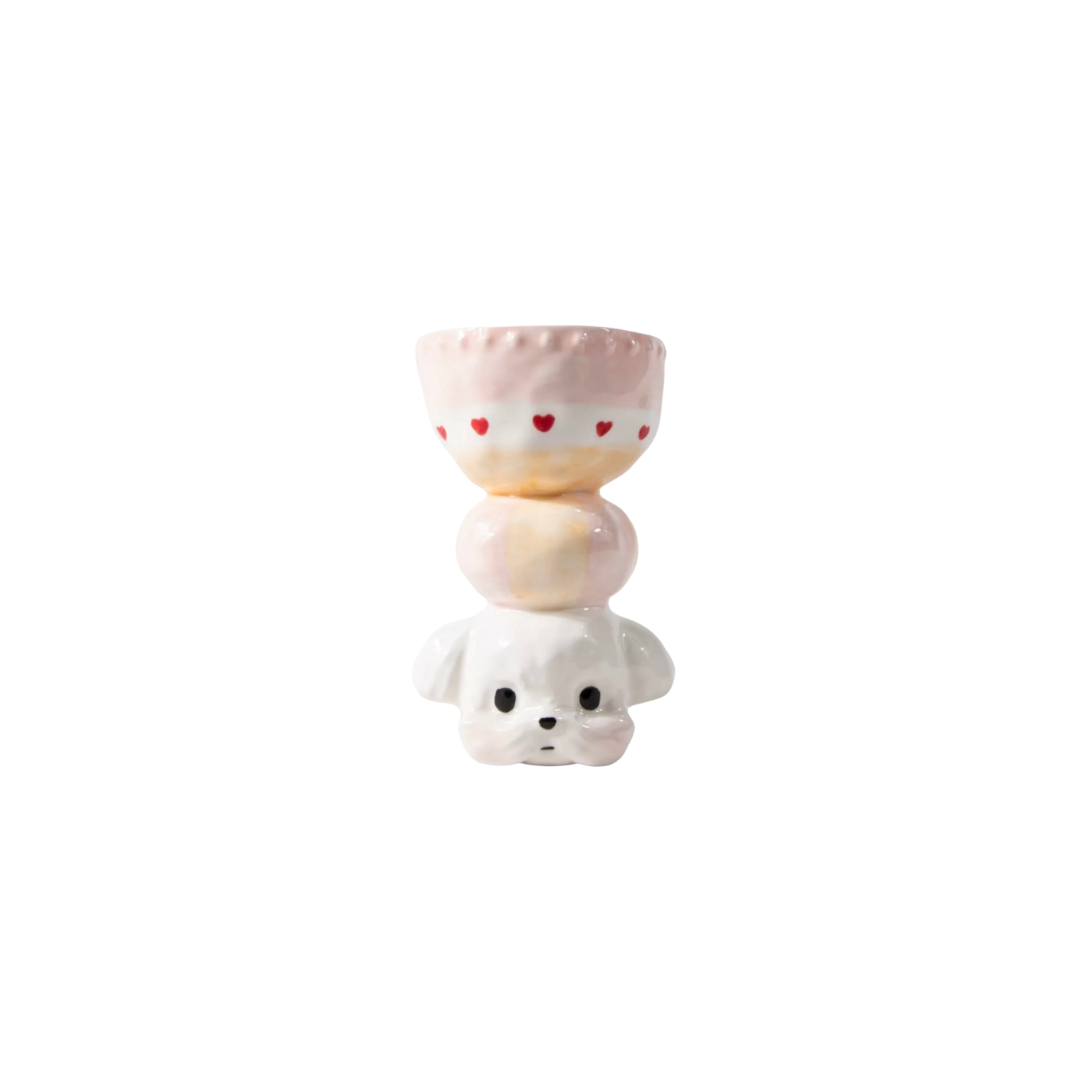 “Snowball” Puppy Handmade Ceramic Cup 160 ml Untable