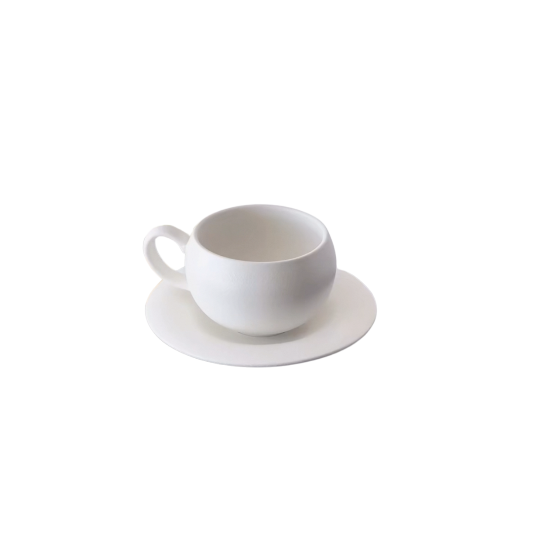 Stone Texture Egg Cup and Saucer Set Untable