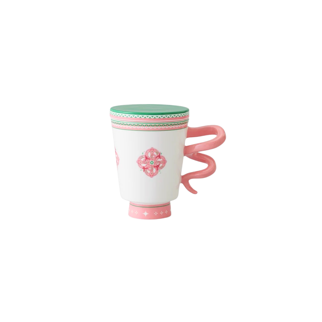 永丰源四方来财盖杯陶瓷茶杯2025蛇年伴手礼吉祥物礼物转运杯｜四方来财2头盖杯（420ml）