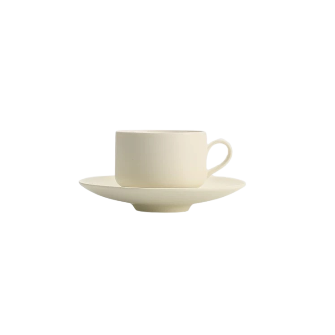宜集堂INS奶油咖啡杯套装陶瓷下午茶复古高级感小众水杯手工拉花