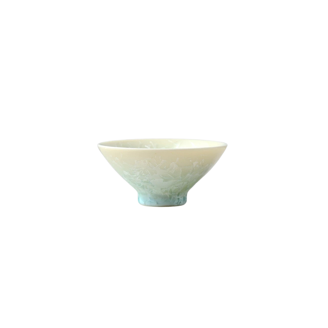 「渐变」窑变结晶冰花陶瓷斗笠杯主人杯对杯礼盒茶盏清新功夫茶杯